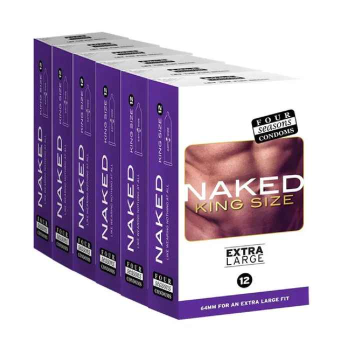 Female Sex Toys Four Seasons Naked King Size 6 X 12s Tray Condoms