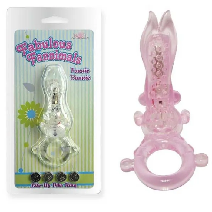 Funny Bunny Vibe Cock Ring Pink Sex Toy Adult Pleasure Xsales Vibrators