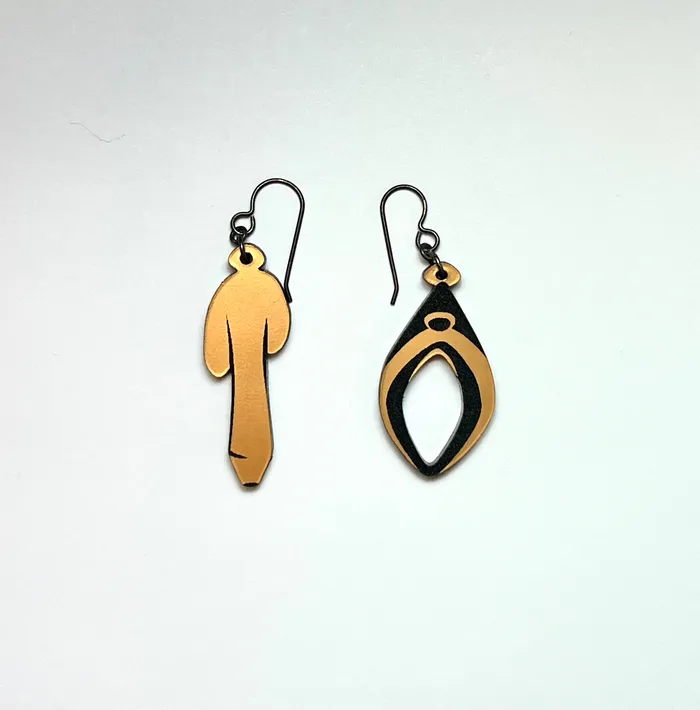 Male Sex Toys Al the Rebel Penis Vulva Acrylic Earrings