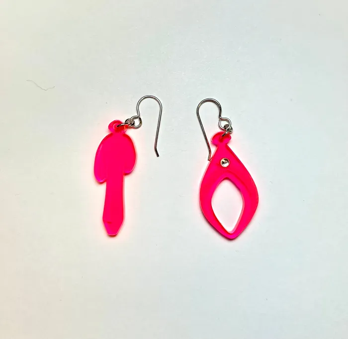 Male Sex Toys Al the Rebel Penis Vulva Acrylic Earrings