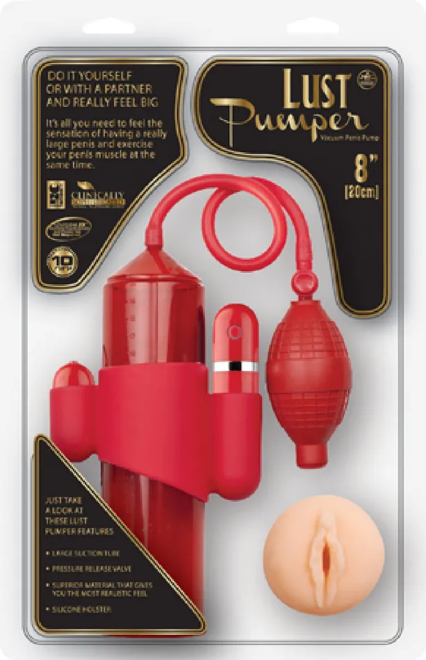 Male Sex Toys Nanma Lust Pumper 8 Vibrating Pump W Gauge Vagina Red Sex Toy Adult Pleasure