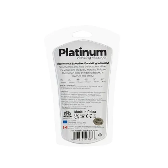 Platinum Bullet 9cm PowerBullet Female Sex Toys