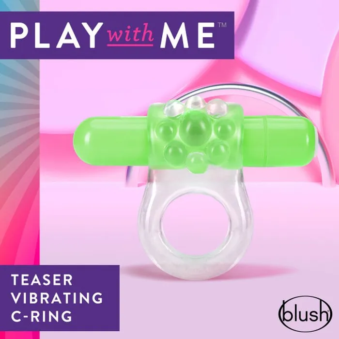 Play With Me Play with Me Teaser Vibrating Cock Ring Green Couples