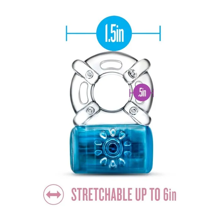 Play with Me Pleaser Rechargeable C Ring Blue Play With Me Couples