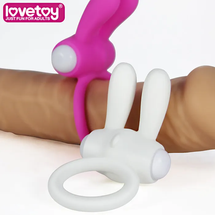 Power Clit Cockring Rabbit BLK Lovetoy Vibrators Power Clit Cockring Rabbit BLK Lovetoy Vibrators