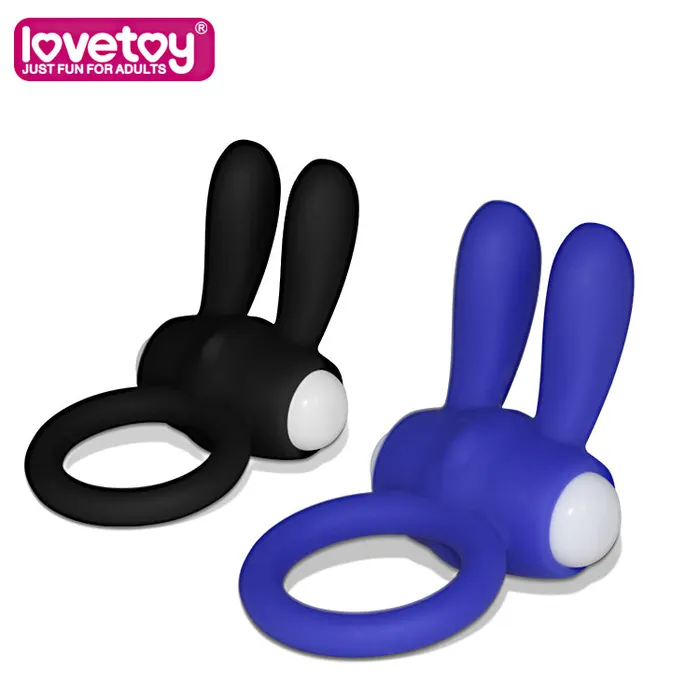 Power Clit Cockring Rabbit BLK Lovetoy Vibrators Power Clit Cockring Rabbit BLK Lovetoy Vibrators