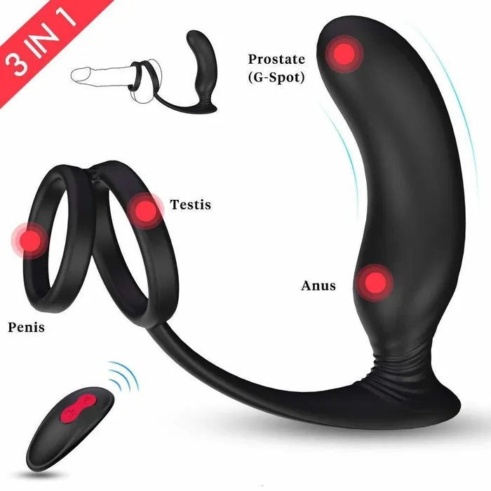 Prostate Massager Penis Ring 9 Vibration Mode Wireless Remote Control Vibrator Javaughn69ways Male Sex Toys Prostate Massager Penis Ring 9 Vibration Mode Wireless Remote Control Vibrator Javaughn69ways Male Sex Toys