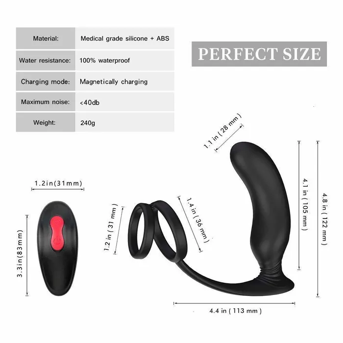Prostate Massager Penis Ring 9 Vibration Mode Wireless Remote Control Vibrator Javaughn69ways Male Sex Toys Prostate Massager Penis Ring 9 Vibration Mode Wireless Remote Control Vibrator Javaughn69ways Male Sex Toys