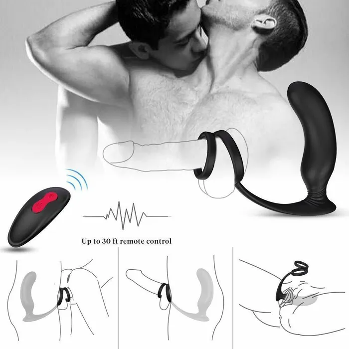 Prostate Massager Penis Ring 9 Vibration Mode Wireless Remote Control Vibrator Javaughn69ways Male Sex Toys Prostate Massager Penis Ring 9 Vibration Mode Wireless Remote Control Vibrator Javaughn69ways Male Sex Toys