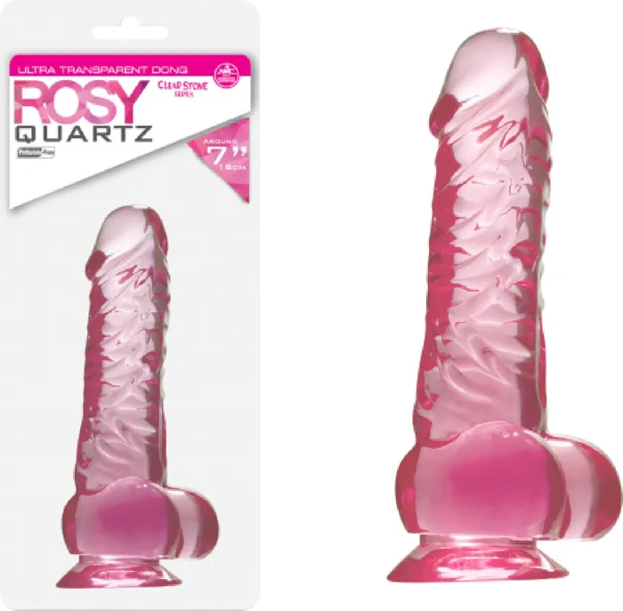 Quartz 7 Ballsy Dong Rosy Pink Dildo Sex Adult Pleasure Orgasm Nanma Dildos Quartz 7 Ballsy Dong Rosy Pink Dildo Sex Adult Pleasure Orgasm Nanma Dildos