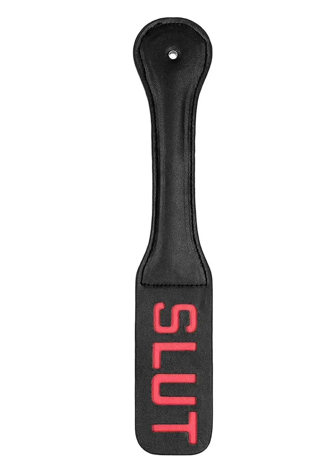 Restraints Shots Toys Slut Leather Paddle