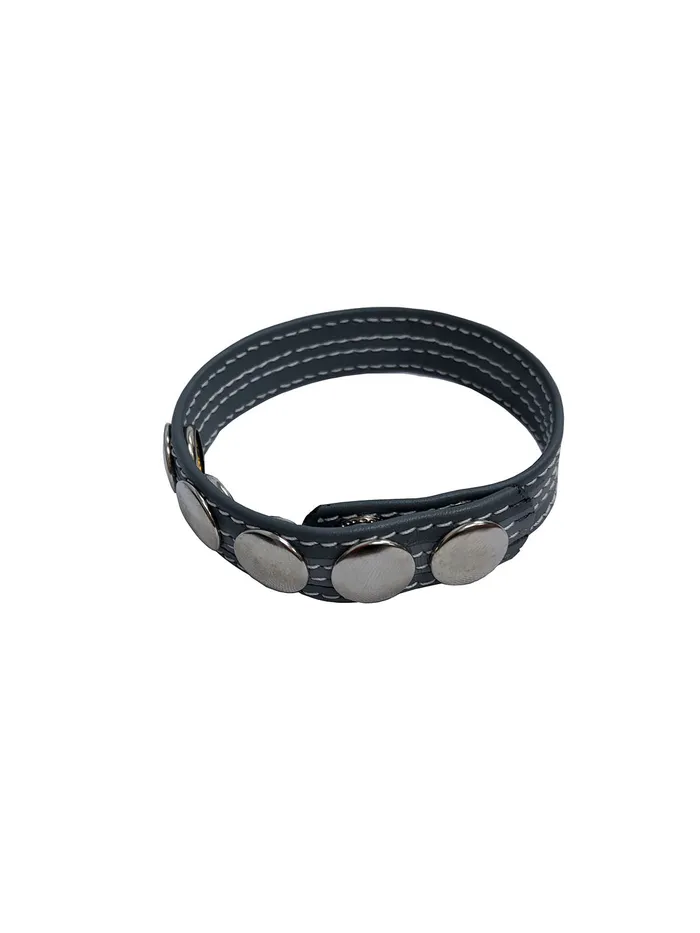 Sex Kitten Couples Sex Kitten Leather 5Snap Ring Assorted Colors