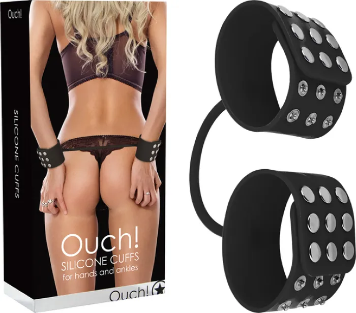 Shots Media Silicone Cuffs Black Bondage Vibrator Sex Adult Pleasure Orgasm Couples