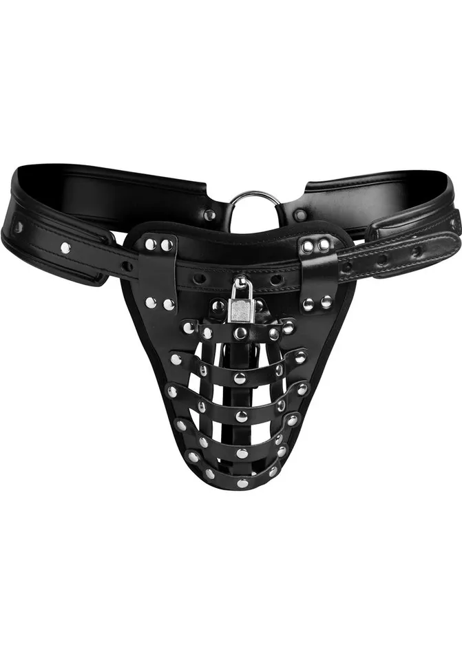Strict Safety Net Male Chastity Belt Strict Leather Male Sex Toys