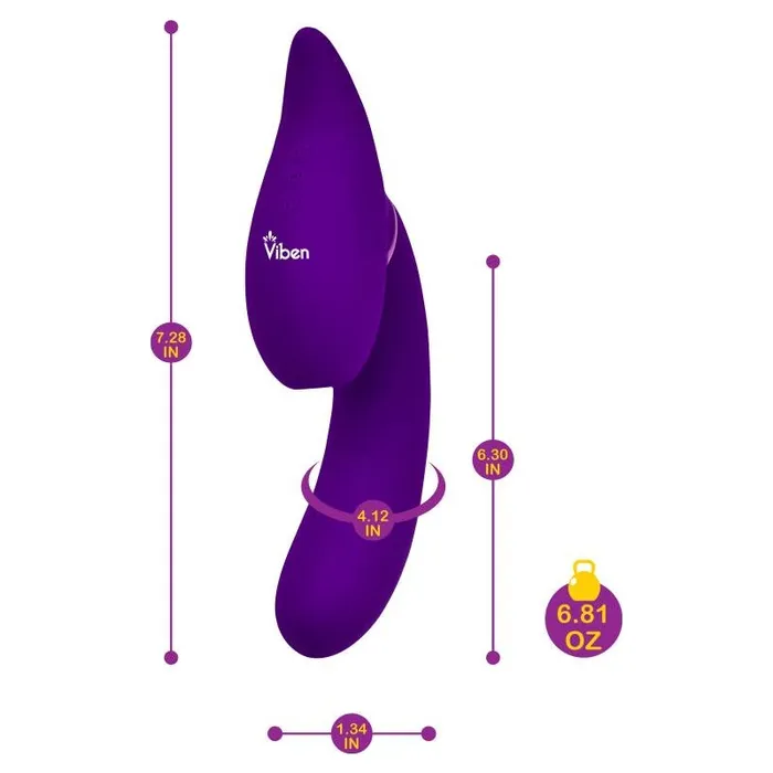 Symphony 21 Mode Swivel Suction Head Triple Motor Vibrator Viben Female Sex Toys