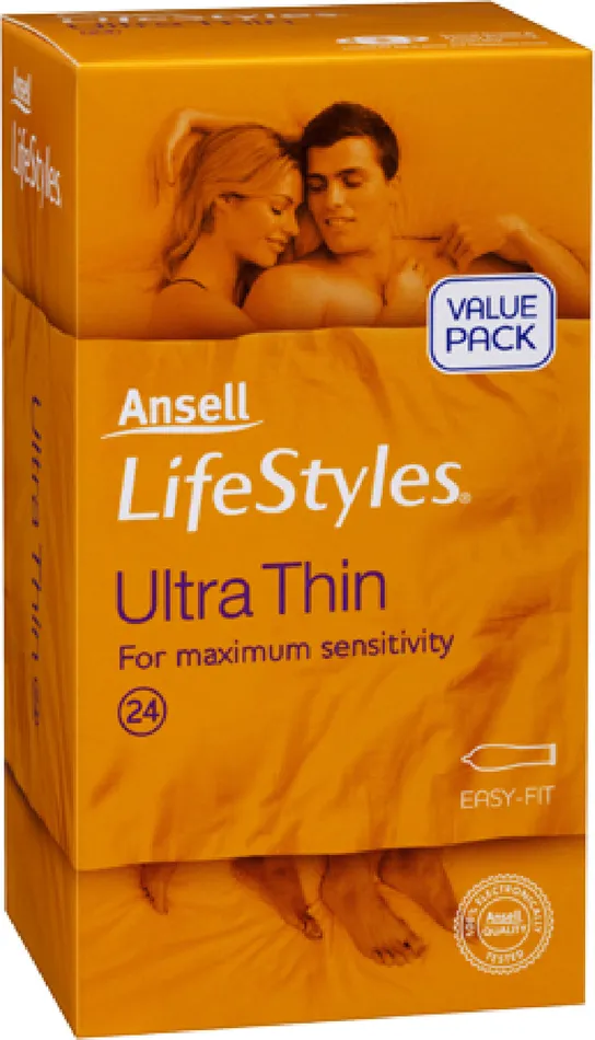 Ultra Thin 24s Condom Sex Toy Adult Orgasm Ansell Male Sex Toys