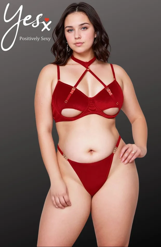 YesX Female Sex Toys YesX YX872Q Hollow Cut Halter Bra Set Up To 2XL YesX Female Sex Toys YesX YX872Q Hollow Cut Halter Bra Set Up To 2XL