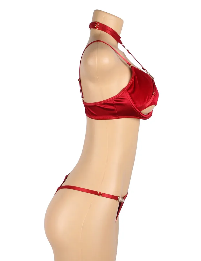 YesX Female Sex Toys YesX YX872Q Hollow Cut Halter Bra Set Up To 2XL YesX Female Sex Toys YesX YX872Q Hollow Cut Halter Bra Set Up To 2XL