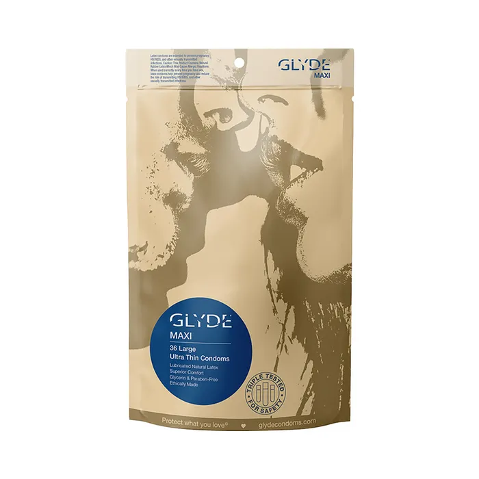 Glyde Maxi Latex Condoms 36Pack Glyde Condoms Enhancers