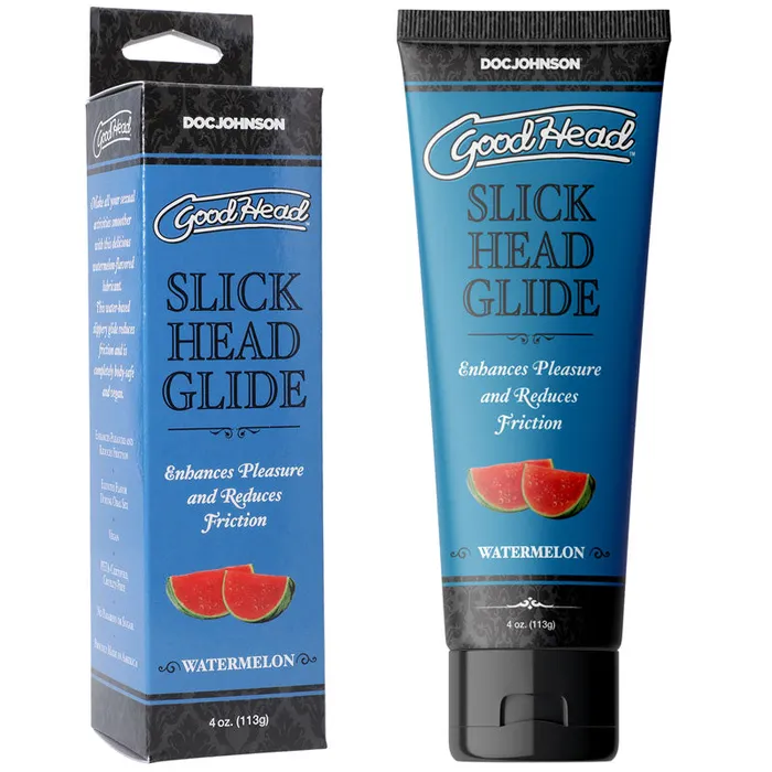 GoodHead Slick Head Glide Watermelon Watermelon Flavoured Lubricant 120 ml Tube Doc Johnson Lubricants GoodHead Slick Head Glide Watermelon Watermelon Flavoured Lubricant 120 ml Tube Doc Johnson Lubricants