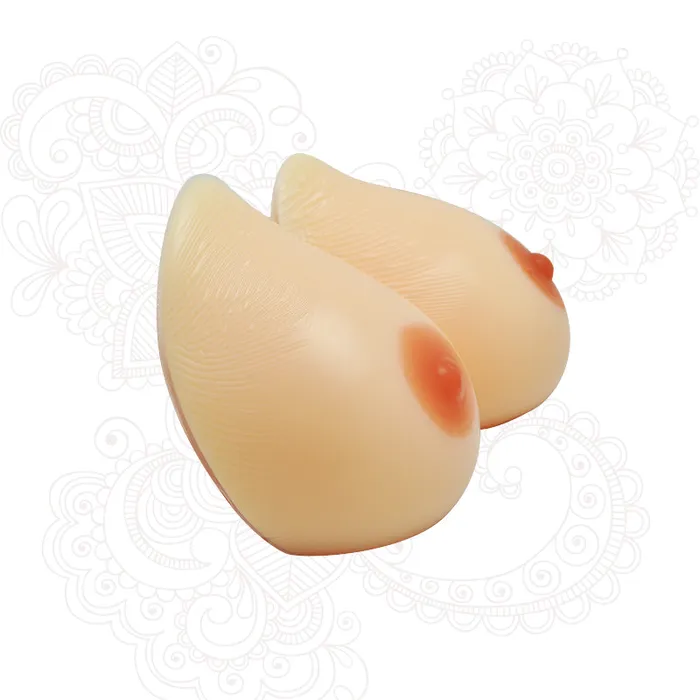 Male Sex Toys soniker 1 Pair High Quality Silicone False Breast Boobs Forms Transvestites Enhancer F Cup