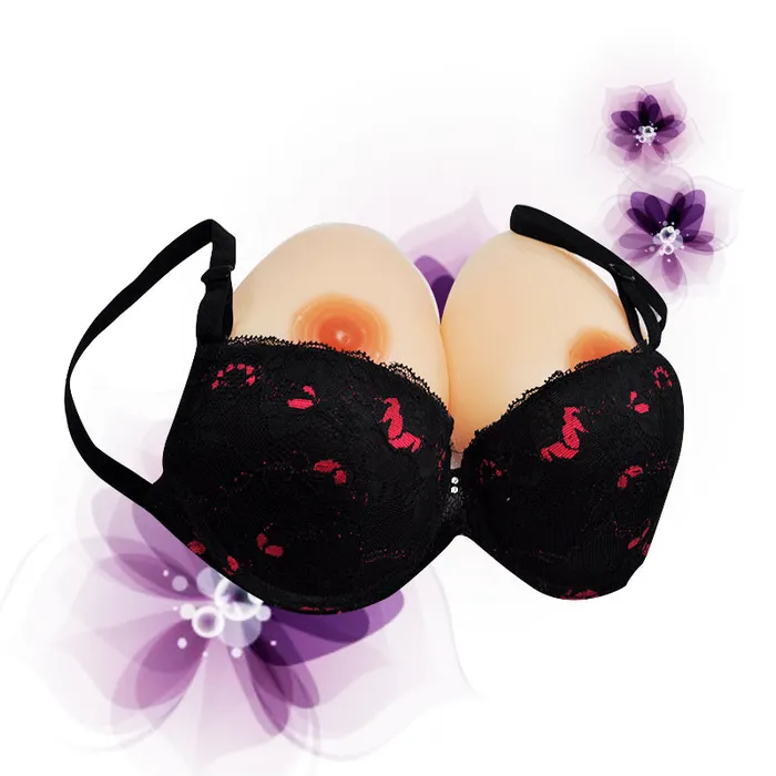 Male Sex Toys soniker 1 Pair High Quality Silicone False Breast Boobs Forms Transvestites Enhancer F Cup