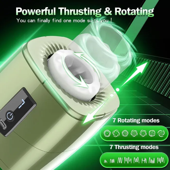 Male Sex Toys soniker 7 Thrusting 7 Rotating Automatic Masturbator Cup with LCD Electric Blowjob Pocket Pussy Adult Sex Toys