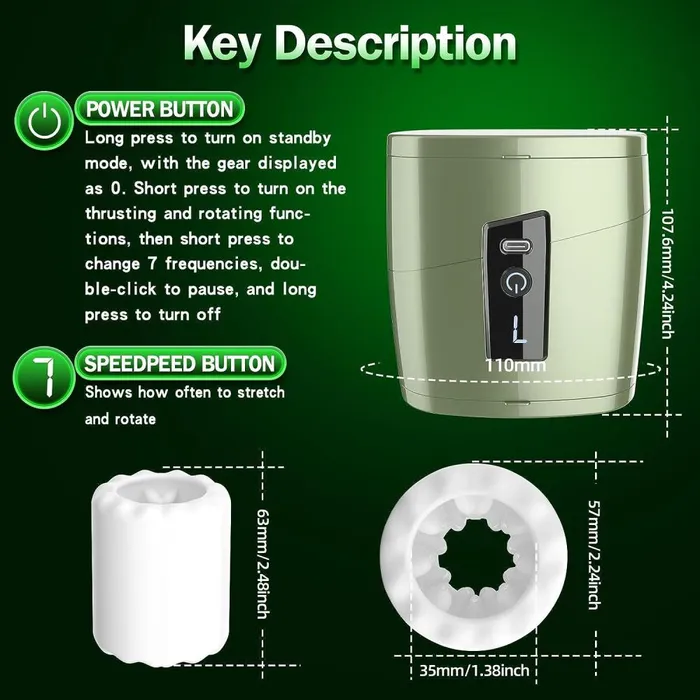 Male Sex Toys soniker 7 Thrusting 7 Rotating Automatic Masturbator Cup with LCD Electric Blowjob Pocket Pussy Adult Sex Toys