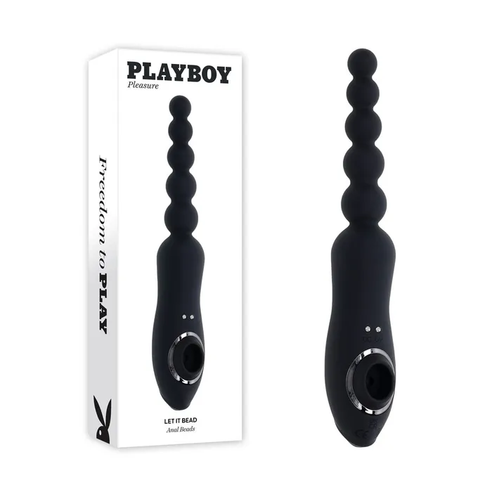Playboy Pleasure Female Sex Toys Playboy Pleasure LET IT BEAD 231 cm USB Rechargeable Vibrating Anal Beads with Clitoral Suction Playboy Pleasure Female Sex Toys Playboy Pleasure LET IT BEAD 231 cm USB Rechargeable Vibrating Anal Beads with Clitoral Suction