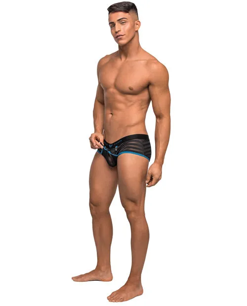 Anal Male Power Lingerie Mini Short Clip Tease Black XL