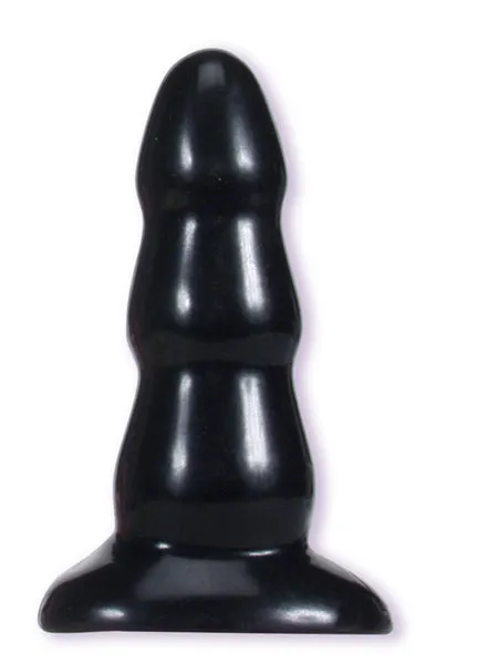Anal Triple Ripple Butt Plug Blk Medium Doc Johnson Novelties