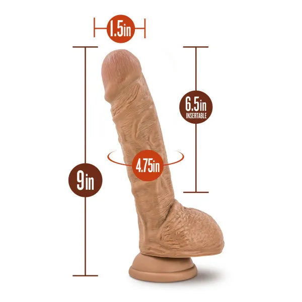Blush Novelties Silicone Willys 9 W BallsMocha Female Sex Toys