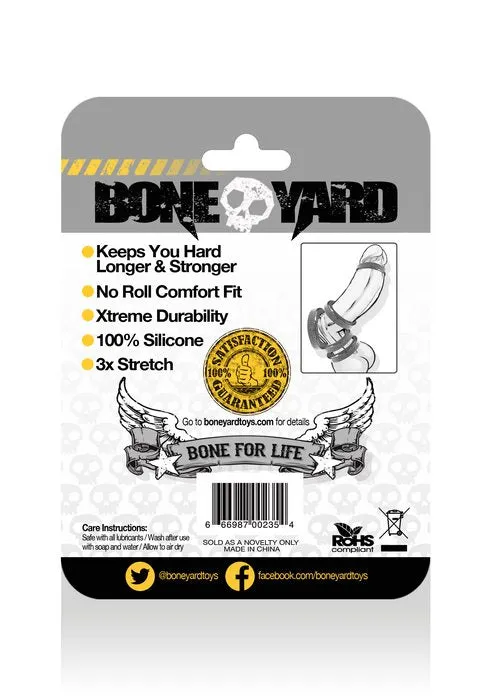 Boneyard Silicone Ring 35mm Grey Rascal Toys Male Sex Toys