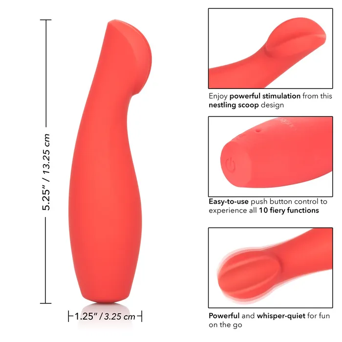California Exotic Novelties Vibrators Red Hots Ignite Clitoral Flickering Massager