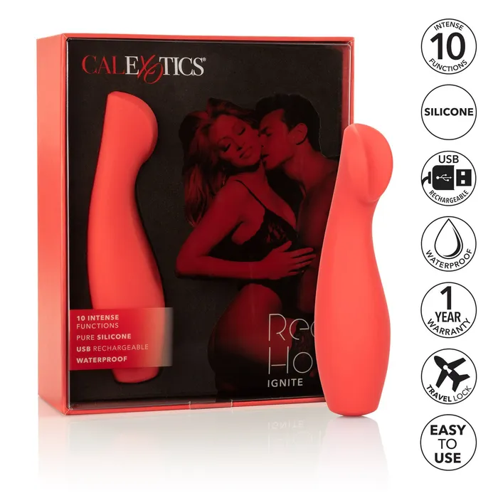 California Exotic Novelties Vibrators Red Hots Ignite Clitoral Flickering Massager