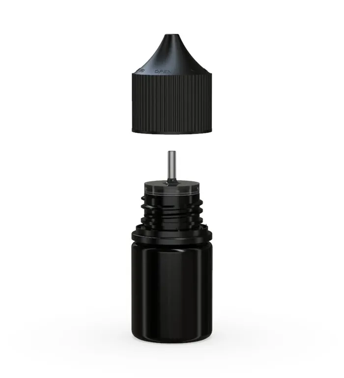 Chubby Gorilla 20ML Stubby Unicorn Bottle Opque Black BottleBlack Cap Chubby Gorilla Anal