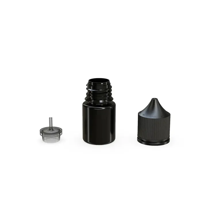 Chubby Gorilla 20ML Stubby Unicorn Bottle Opque Black BottleBlack Cap Chubby Gorilla Anal