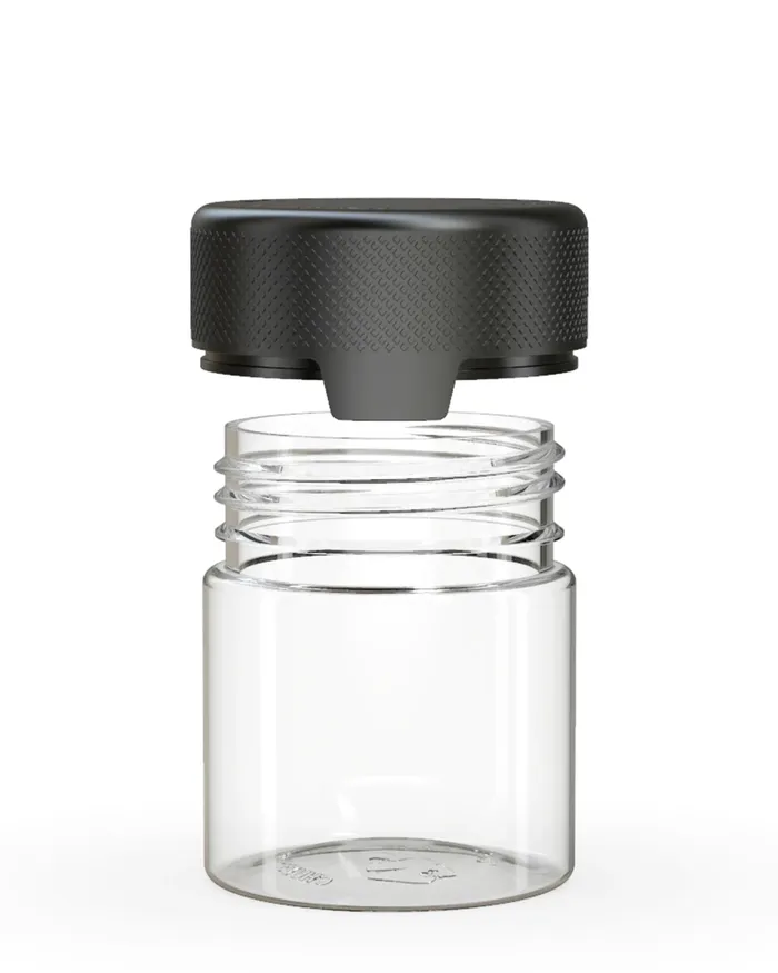 Chubby Gorilla 90CC3FLOZ90ML Aviator CR Container With Inner Seal Tamper Clear NaturalOpaque Black Lid Chubby Gorilla Anal
