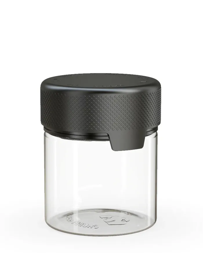 Chubby Gorilla 90CC3FLOZ90ML Aviator CR Container With Inner Seal Tamper Clear NaturalOpaque Black Lid Chubby Gorilla Anal