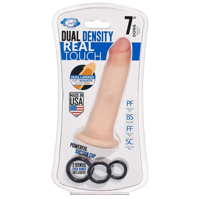 Cloud 9 Dual Density Real Touch 7in With No Balls Flesh Cloud 9 Novelties Dildos