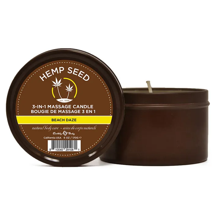 Couples Earthly Body Hemp Seed 3In1 Massage Candle
