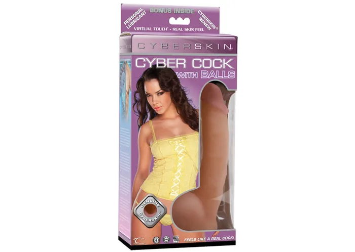 Cyberskin Cyber Cock WBalls Medium Topco Dildos