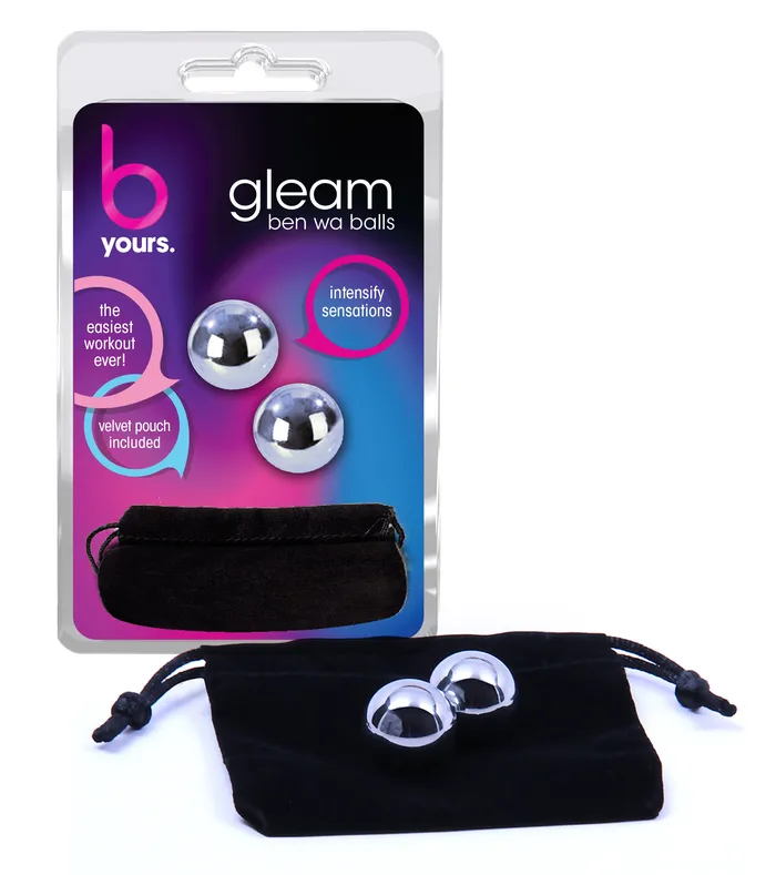Dildos Blush Novelties Gleam Weighted Balls Silver