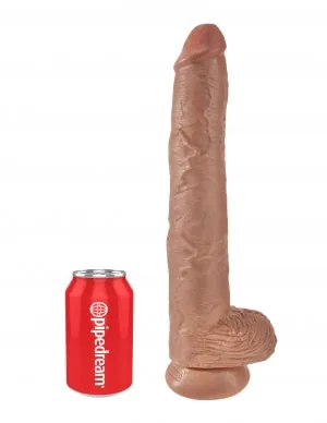 Dildos Pipedream Products King Cock 14 Cock WBalls Tan 