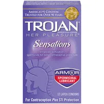 Female Sex Toys Paradise Products Trojan Her Pleasure Sensations Armor Spermicidal 12pk Female Sex Toys Paradise Products Trojan Her Pleasure Sensations Armor Spermicidal 12pk