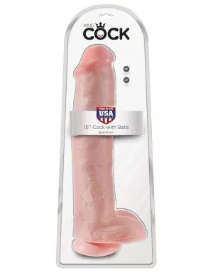 King Cock 15 Cock WBalls Flesh Pipedream Products Dildos