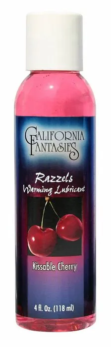 Lubricants California Fantasies Razzels Cherry Warming Lubricant 4 Oz