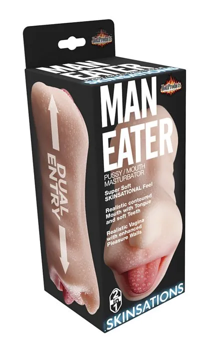 Male Sex Toys HOTT Products Skinsations Man Eater Pussy Mouth Masturbator