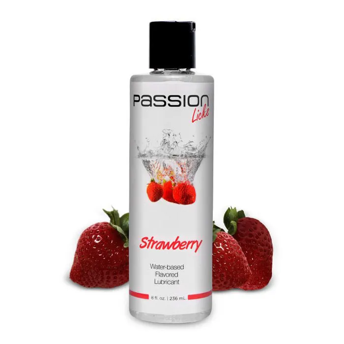 Passion Licks Strawberry Water Based Flavored Lubricant 8 oz PASSION LICKS Lubricants Passion Licks Strawberry Water Based Flavored Lubricant 8 oz PASSION LICKS Lubricants