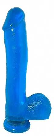 Pipedream Products Dildos Basix Rubber Works Blue 10in Dong With Suction Cup